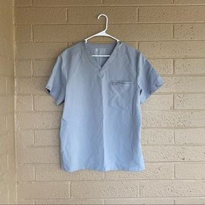 Mens Medium Figs Scrub Top Light Gray